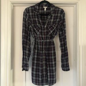 Thyme Maternity Plaid Button Up Dress - Size S